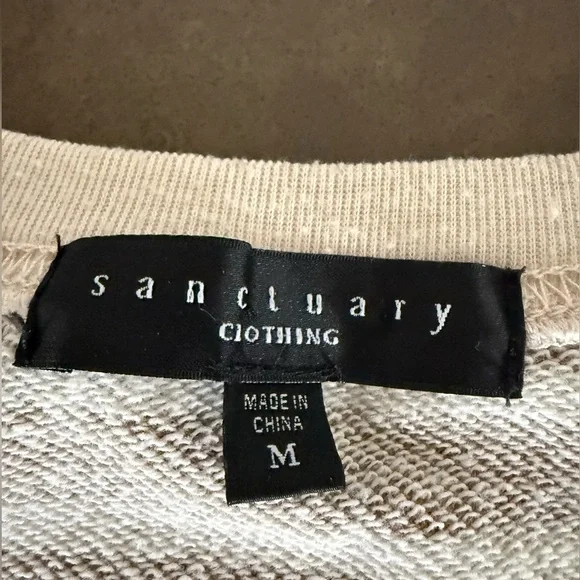 Sanctuary Striped V-Neck Short Sleeve Tee - Brown & Cream - Picture 4 of 4